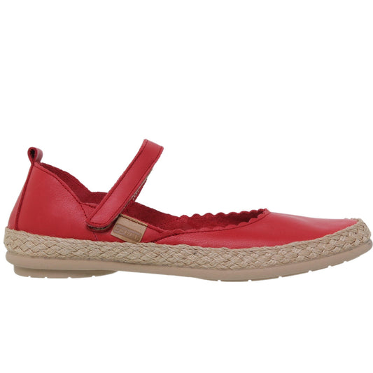 Sandalia Plana Mujer Olga Rojo