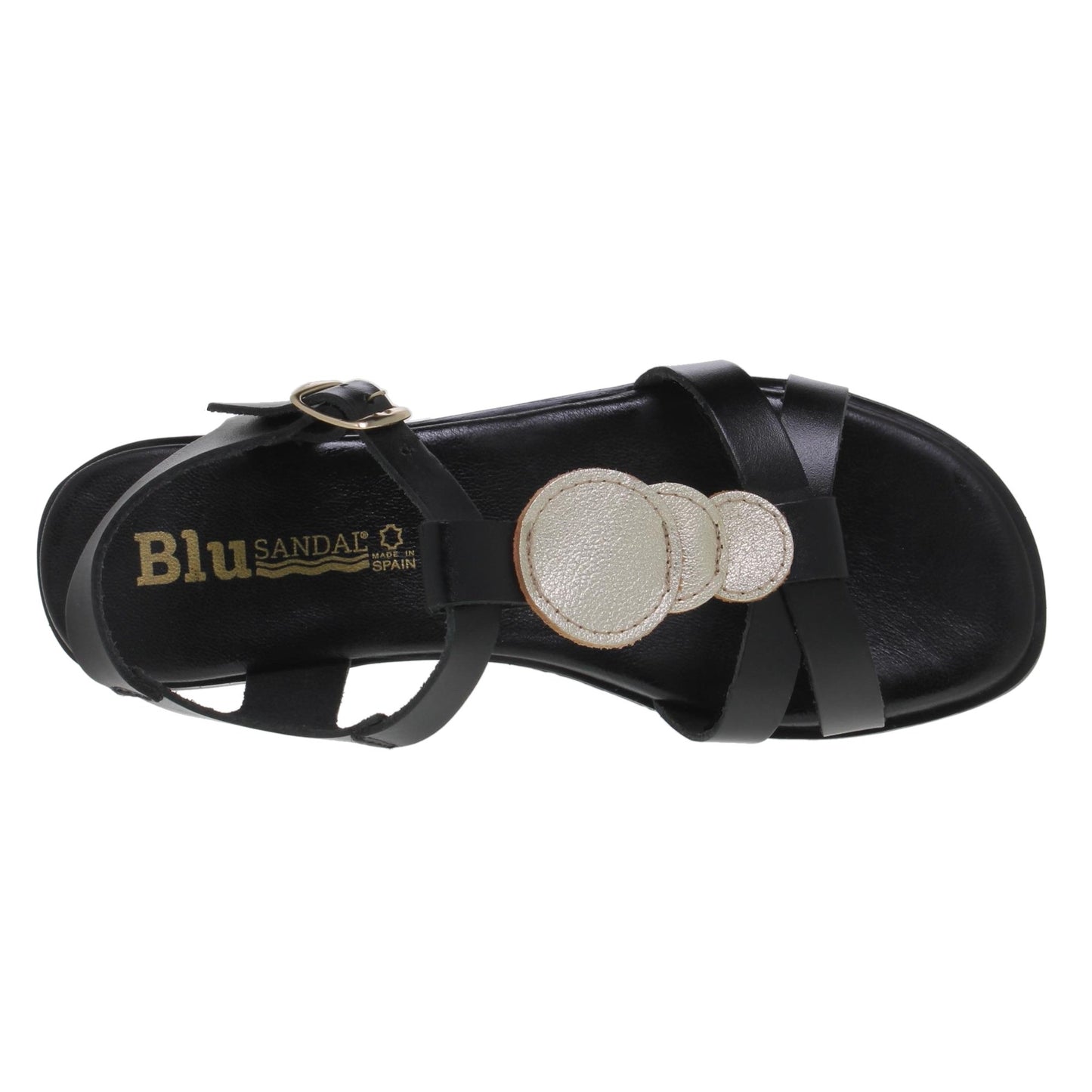 Sandalias planas mujer piel Negro Alma