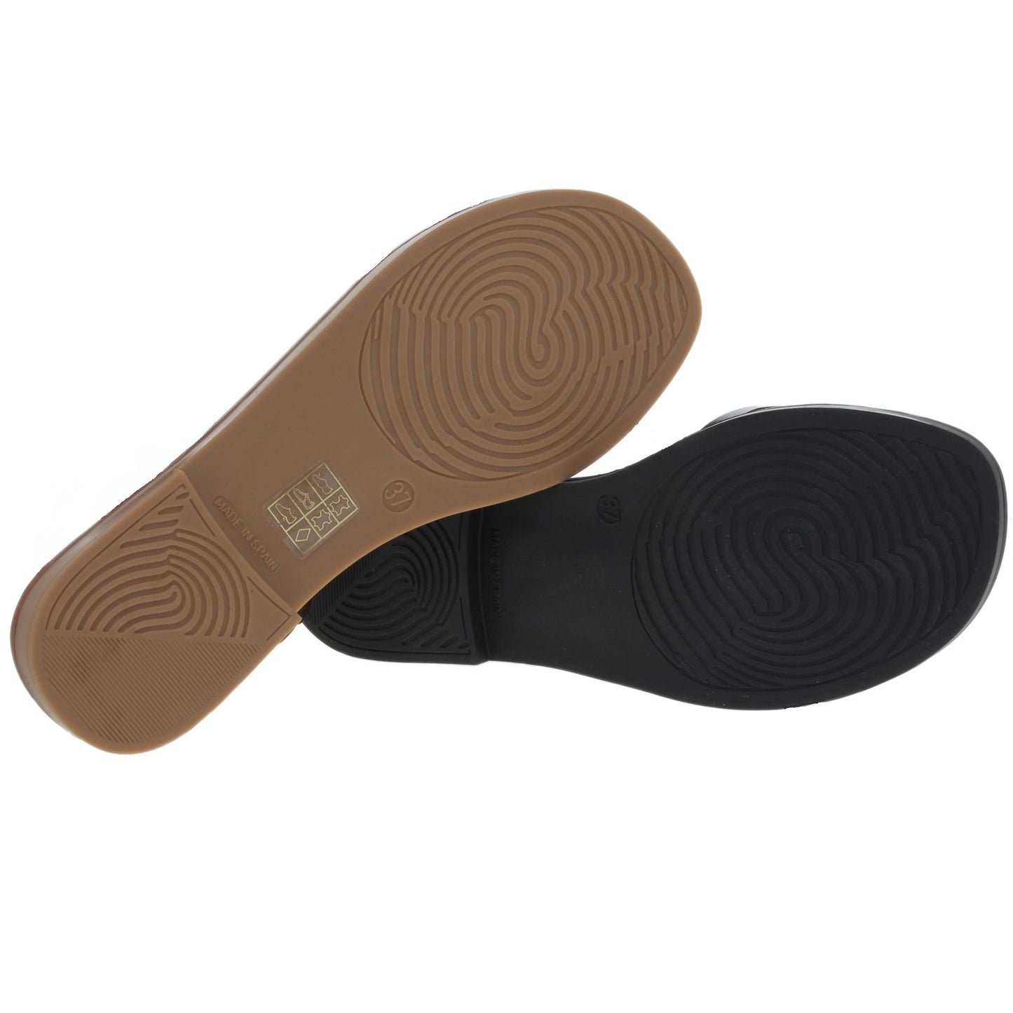 Sandalias planas mujer piel Negro Alma