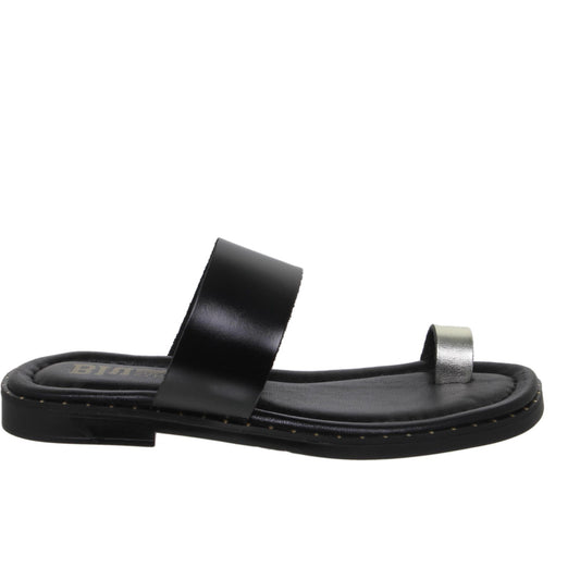 Sandalias planas mujer piel Negro Eugenia