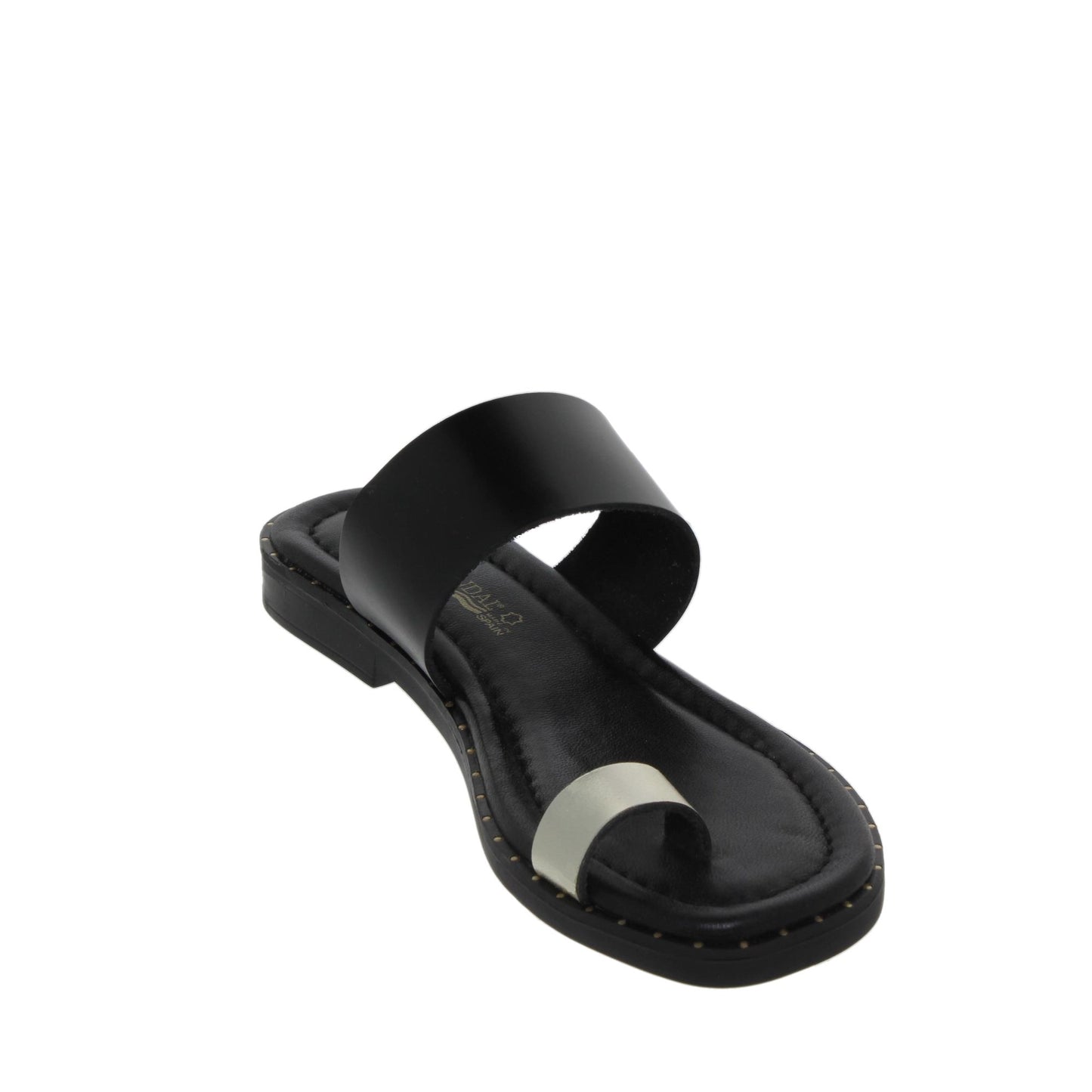Sandalias planas mujer piel Negro Eugenia