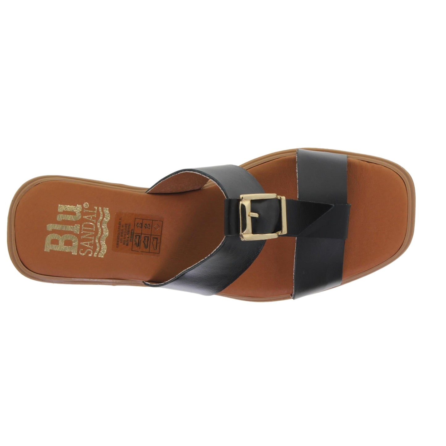 Sandalias planas mujer piel Negro Uma