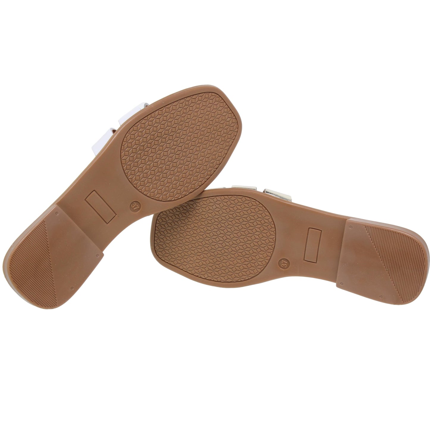 Sandalias planas mujer piel Blanco Tamara