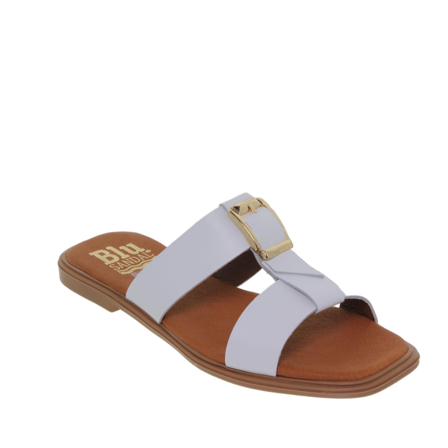 Sandalias planas mujer piel Blanco Uma