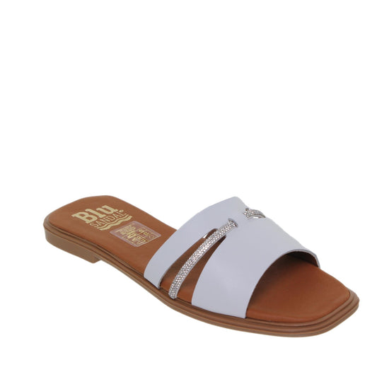 Sandalias planas mujer piel Blanco Chloe
