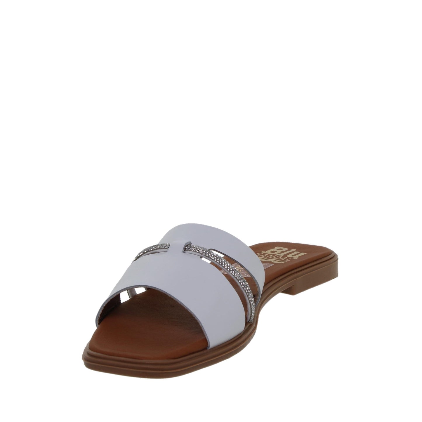 Sandalias planas mujer piel Blanco Chloe