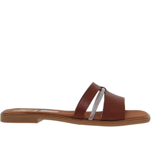 Sandalias planas mujer piel Cuero Chloe