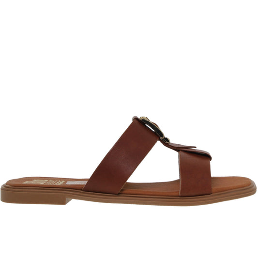 Sandalias planas mujer piel Cuero Uma