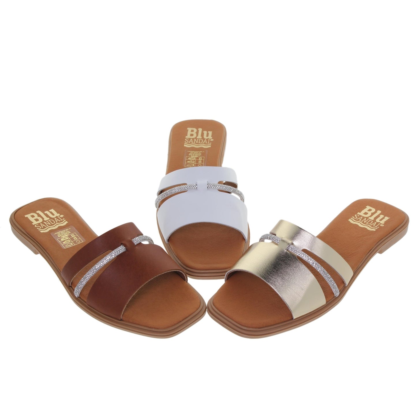 Sandalias planas mujer piel Cuero Chloe