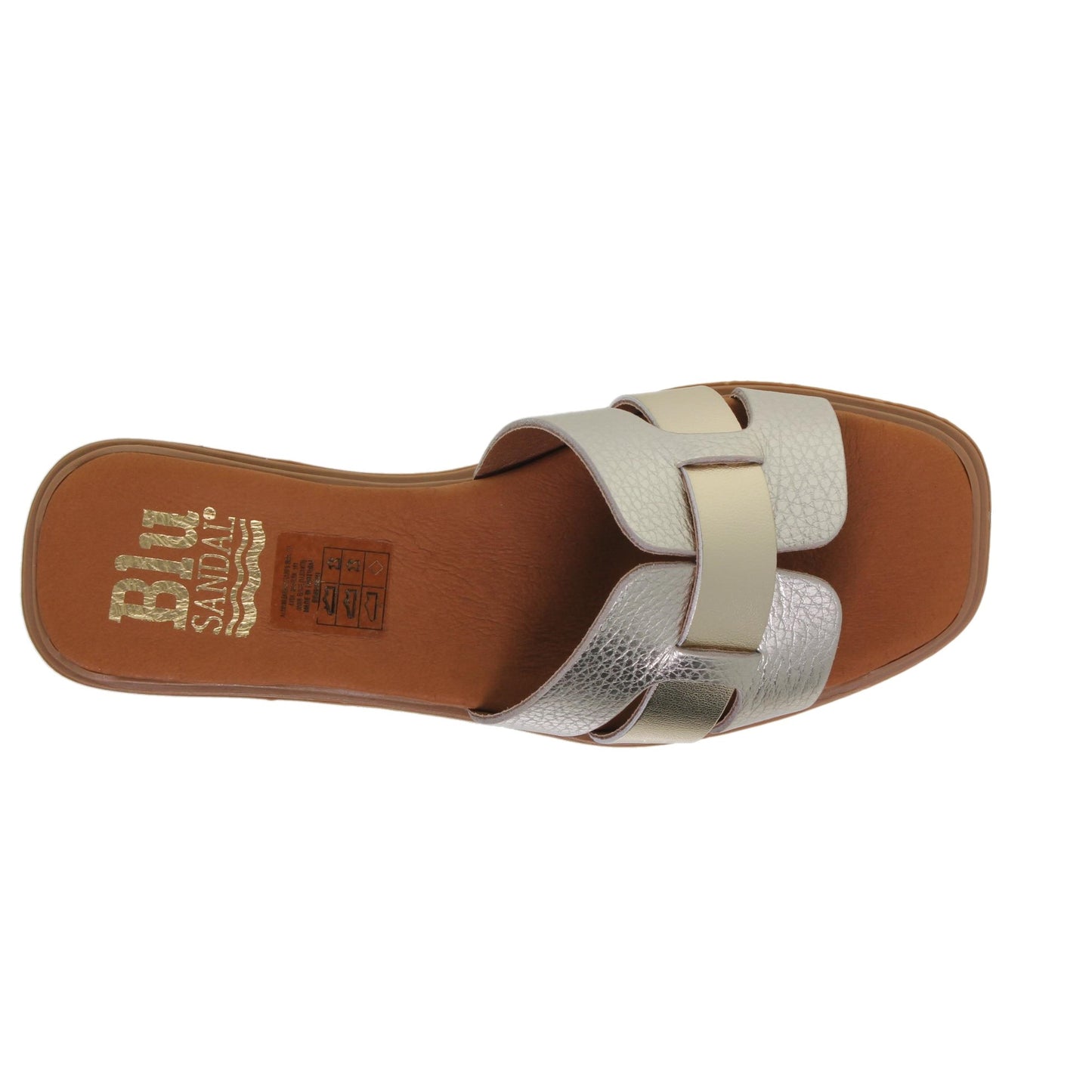Sandalias planas mujer piel Oro Tamara