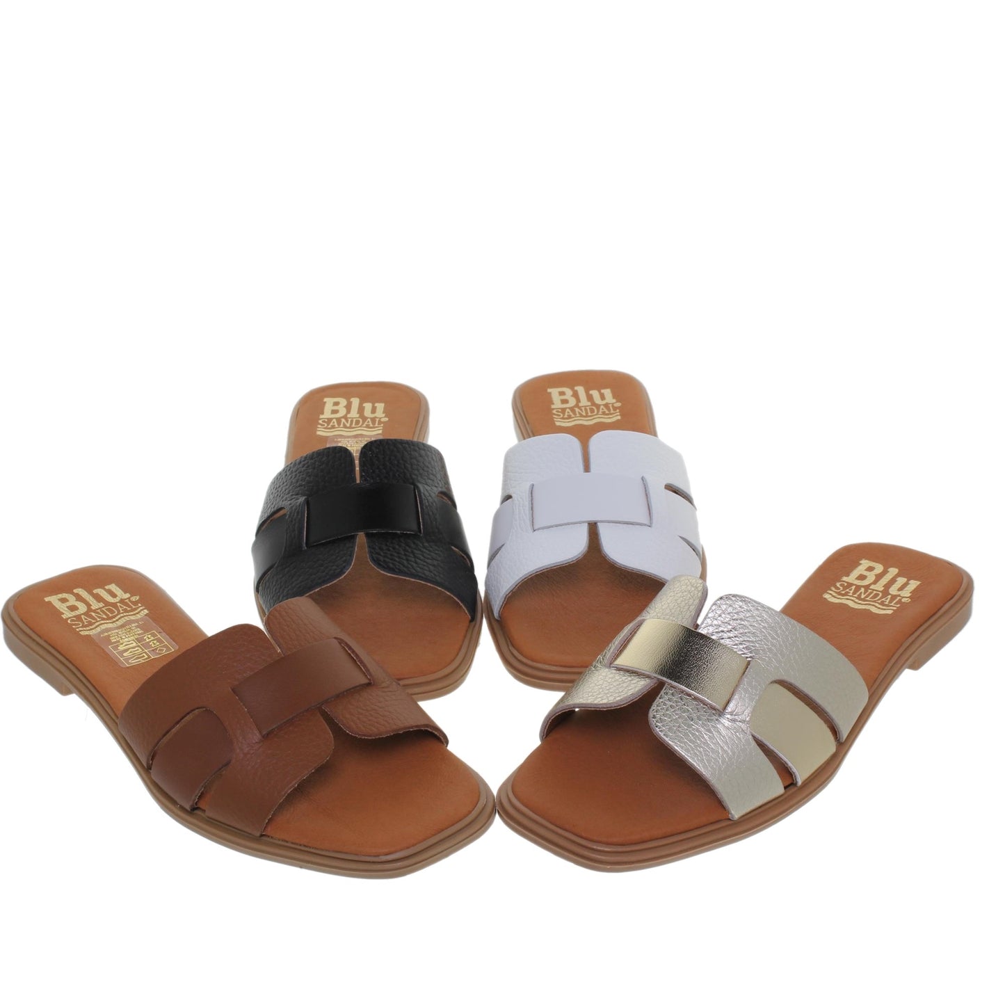 Sandalias planas mujer piel Blanco Tamara