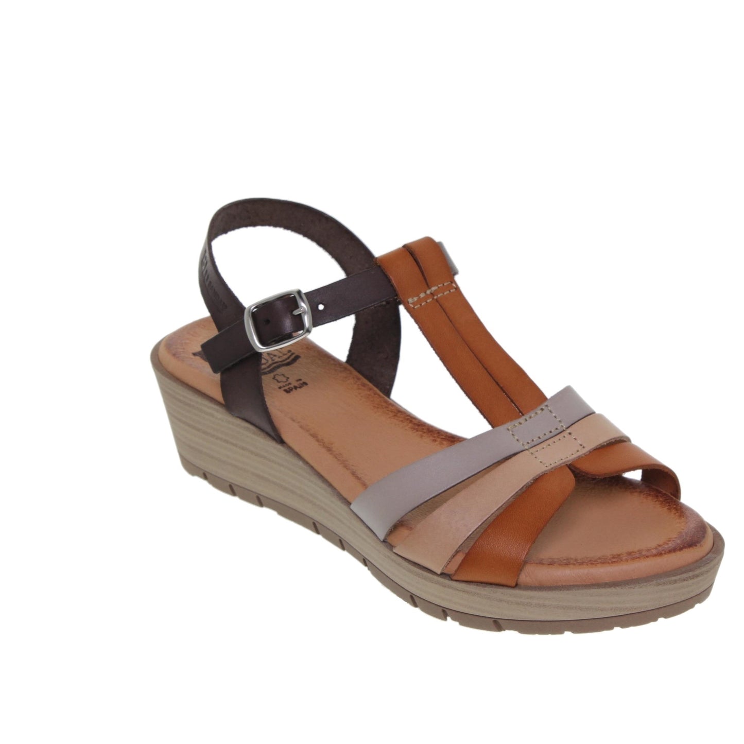 Sandalia Plana Mujer Ofelia Multicuero