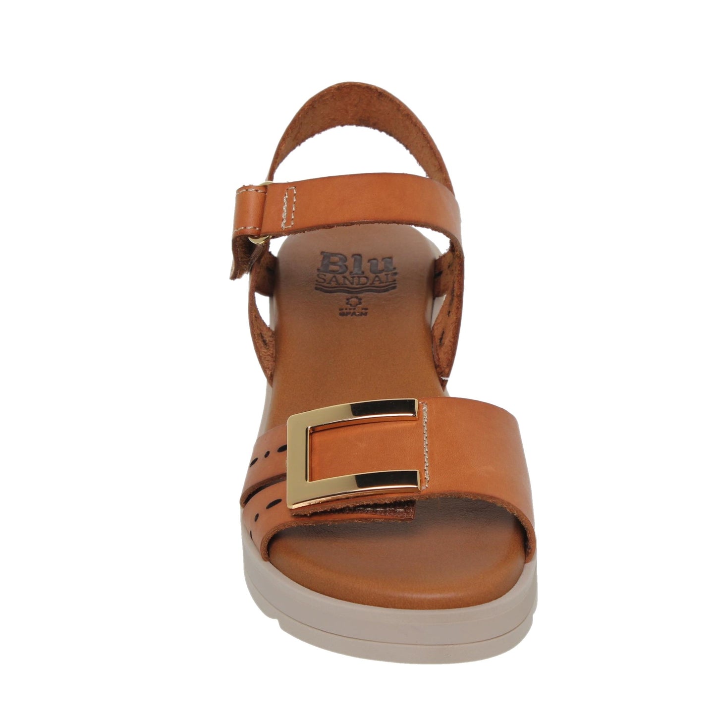 Sandalia Cuña Mujer piel Cuero Sabela