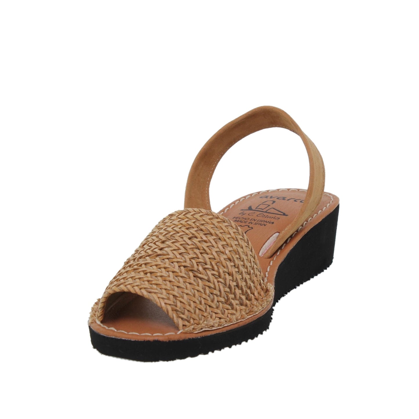 Abarcas menorquinas cuña mujer piel cuero Rebeca