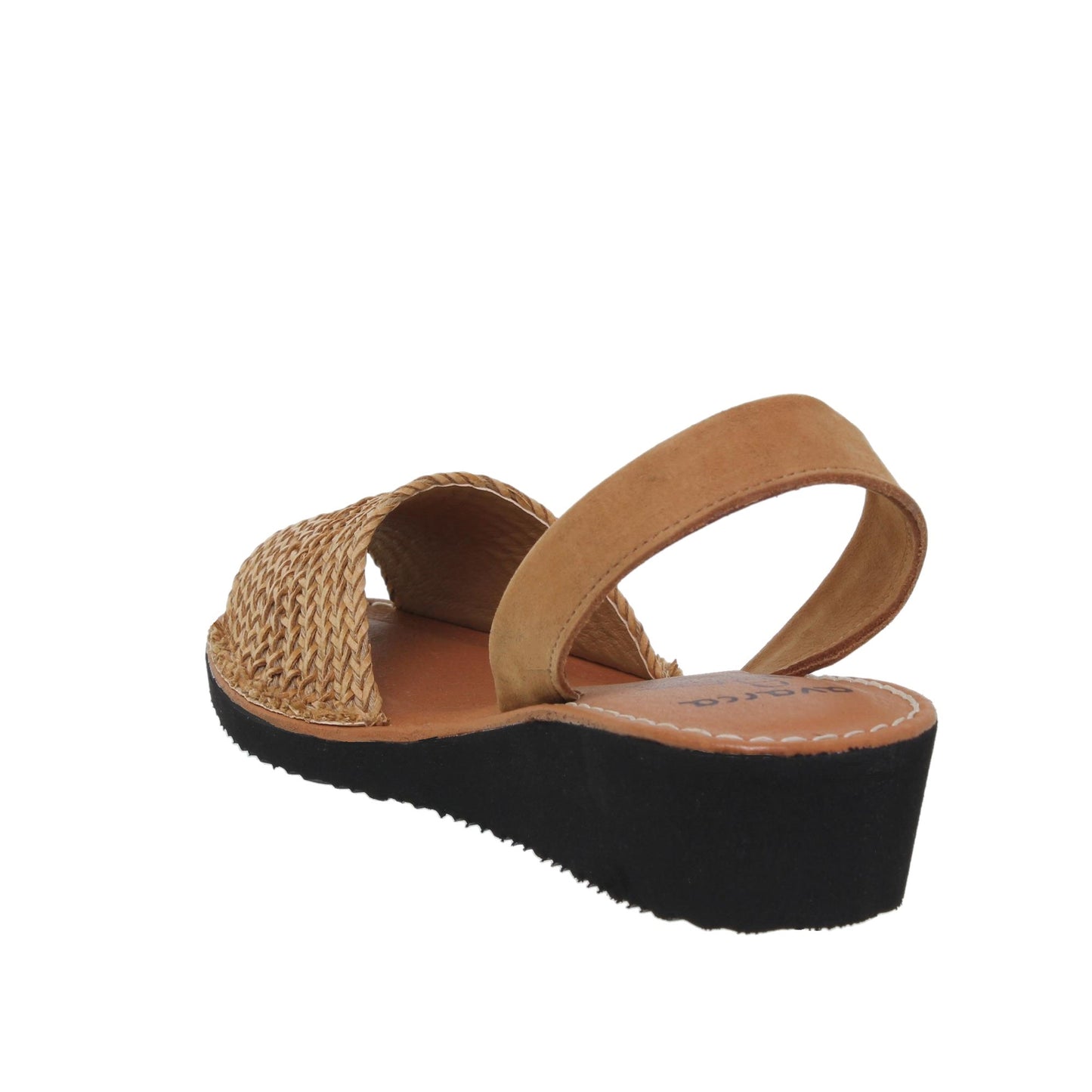 Abarcas menorquinas cuña mujer piel cuero Rebeca