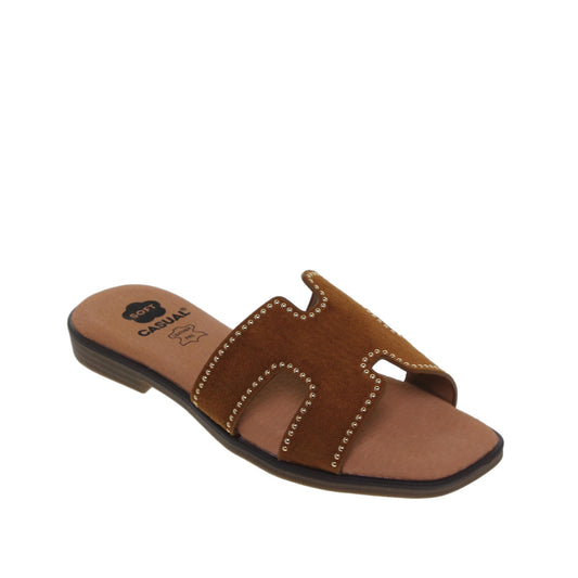 Sandalias planas mujer piel Cuero Venus