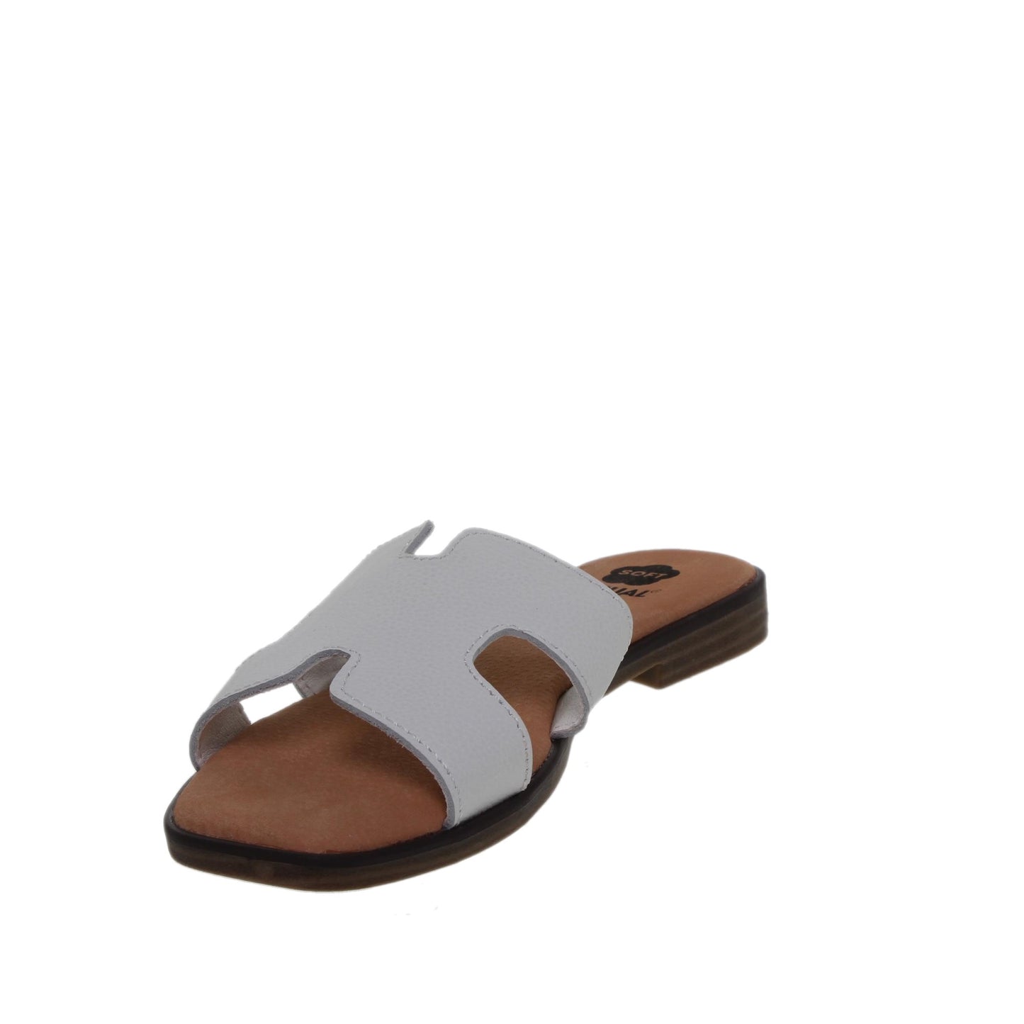Sandalias planas mujer piel Blanco Johana