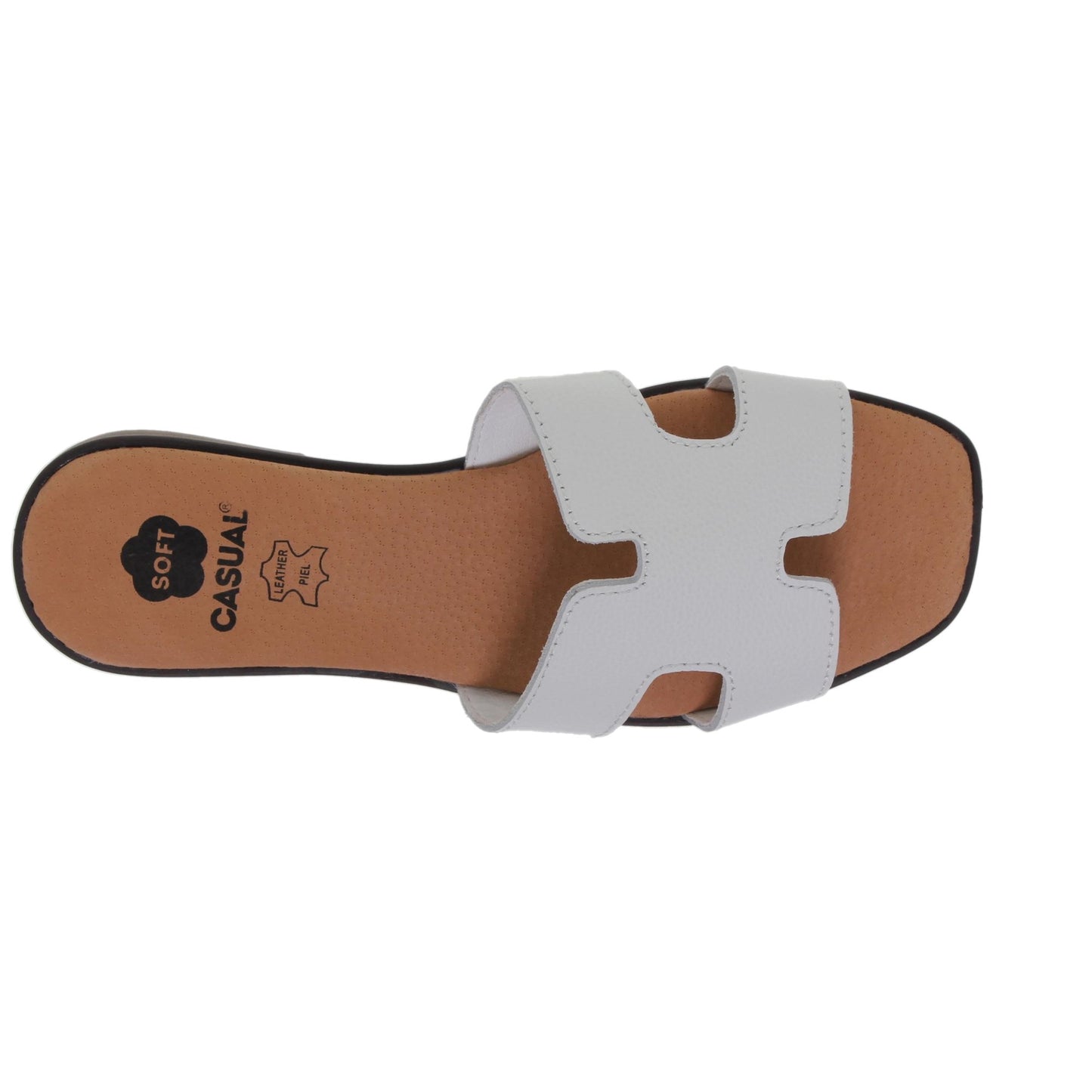 Sandalias planas mujer piel Blanco Johana