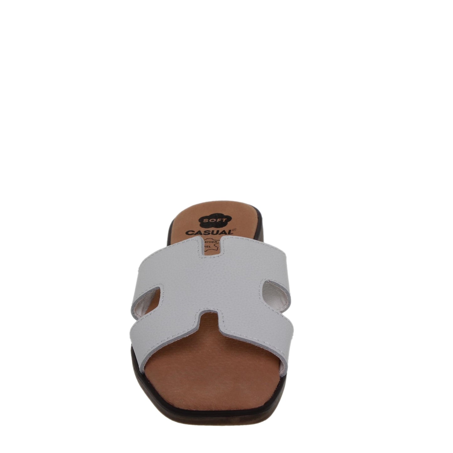 Sandalias planas mujer piel Blanco Johana