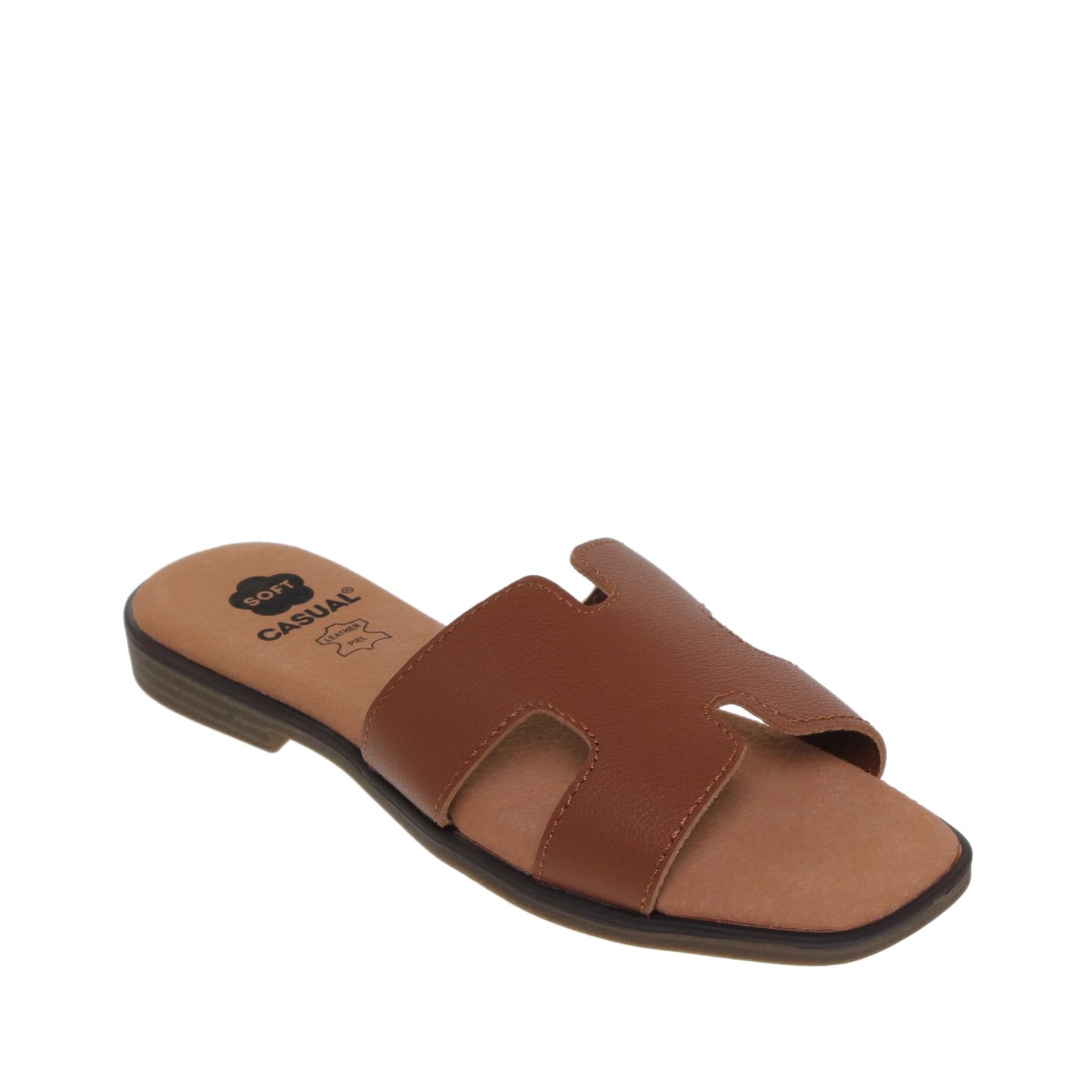 Sandalias planas mujer piel Cuero Johana