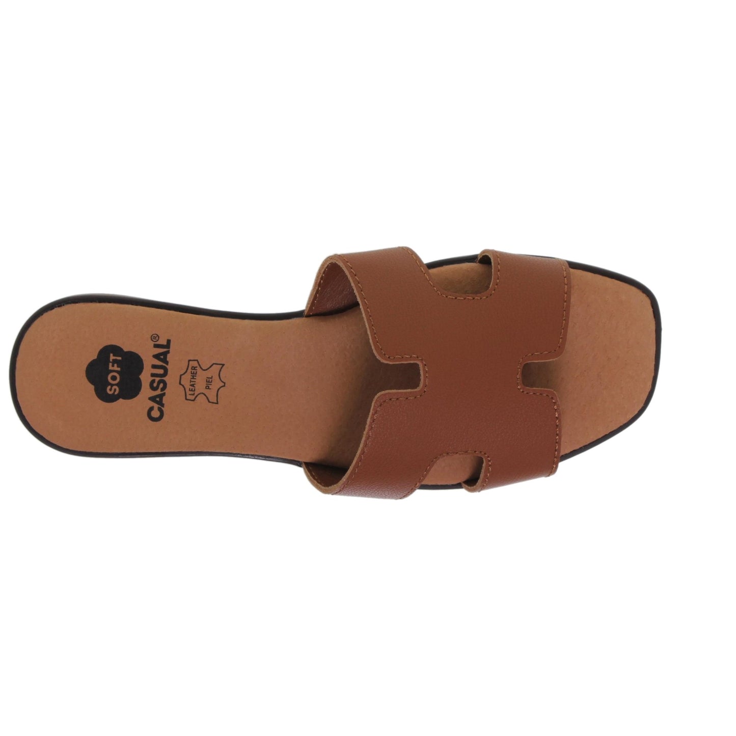 Sandalias planas mujer piel Cuero Johana