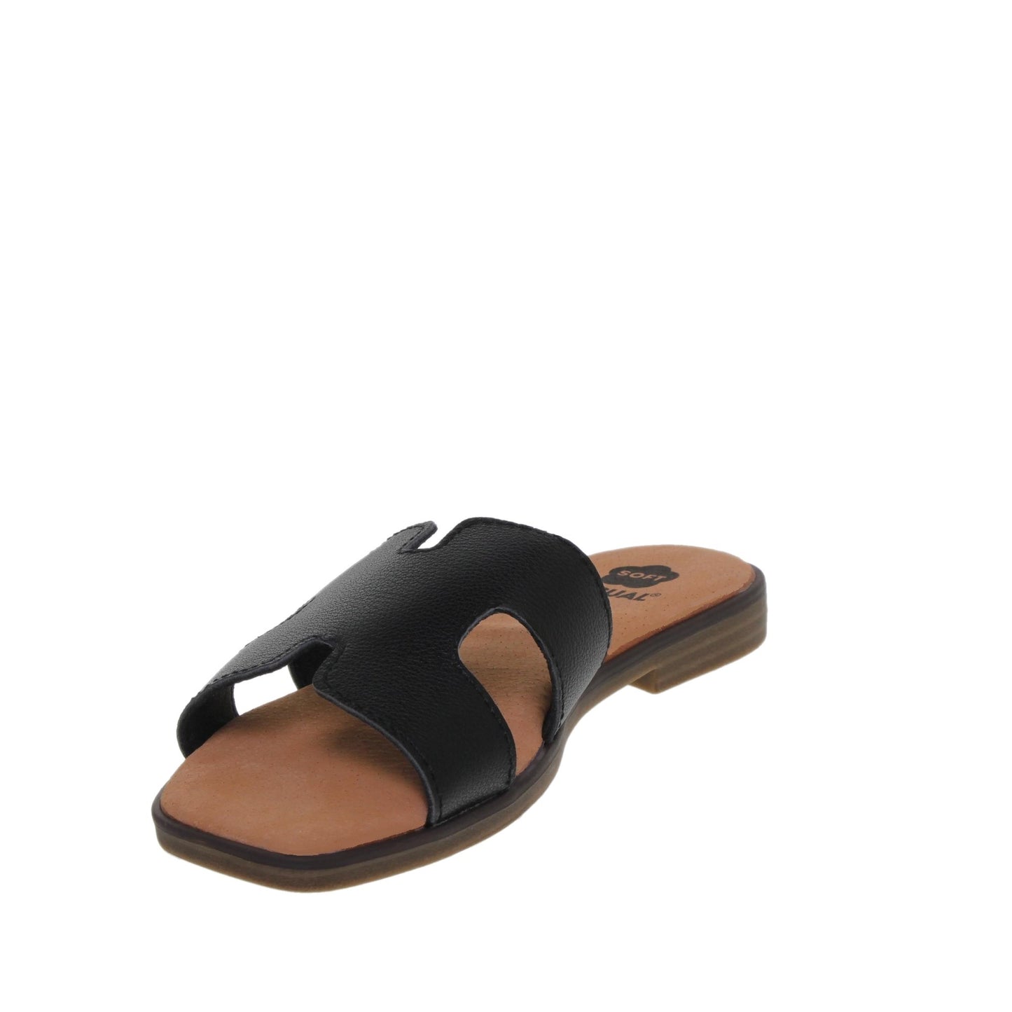 Sandalias planas mujer piel Negro Johana