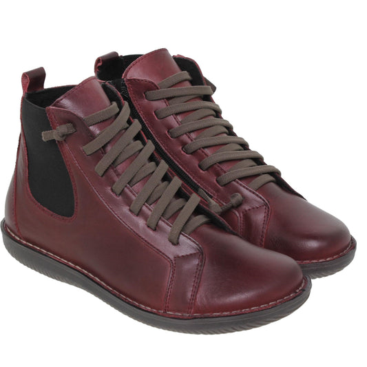 Botines Mujer Jelsa Rojo Granate