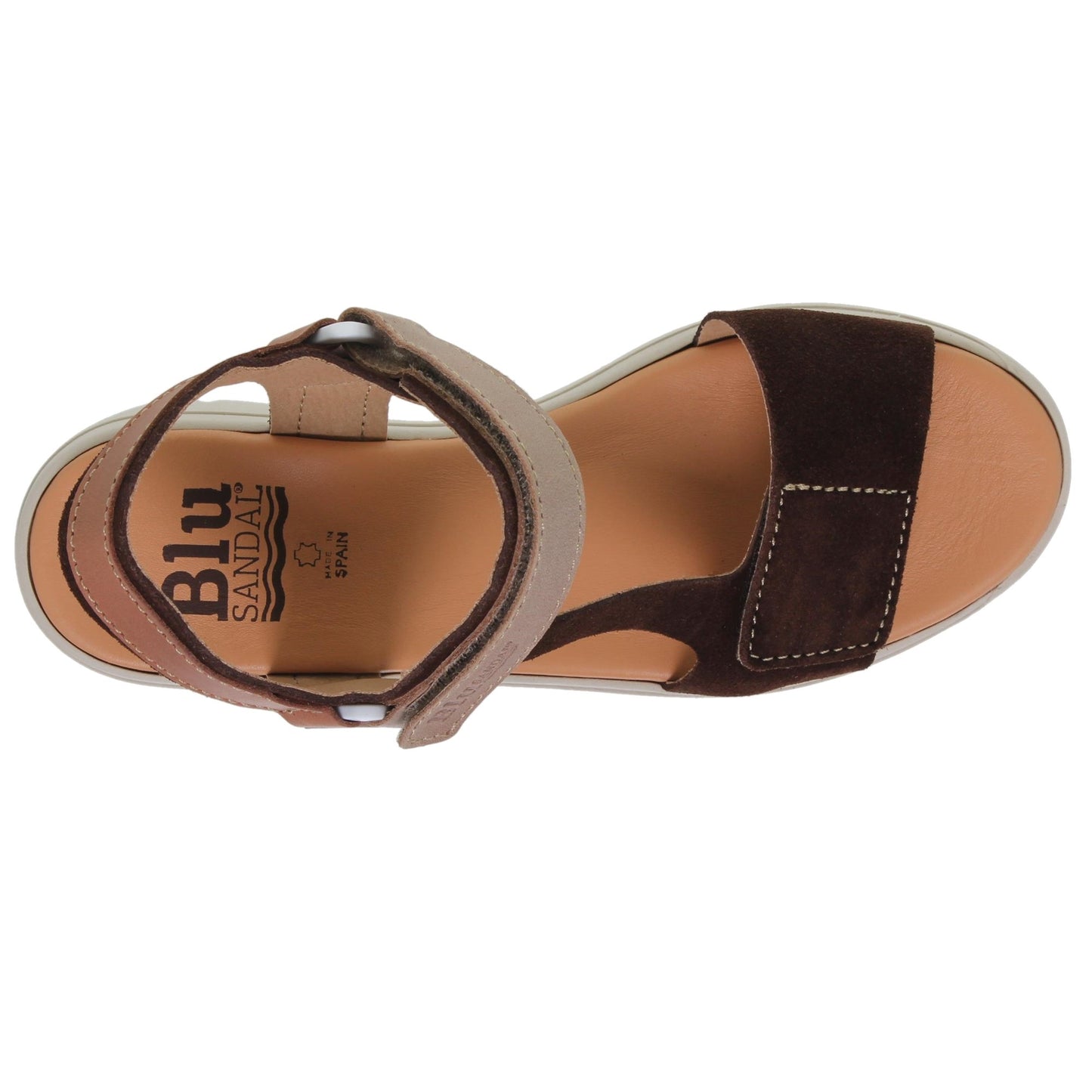 Sandalia Cuña Mujer piel Marrón Judit