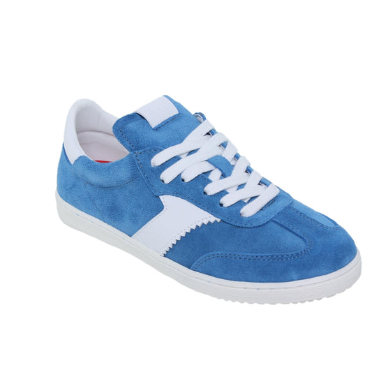 Deportivas Mujer Piel Malva Azul