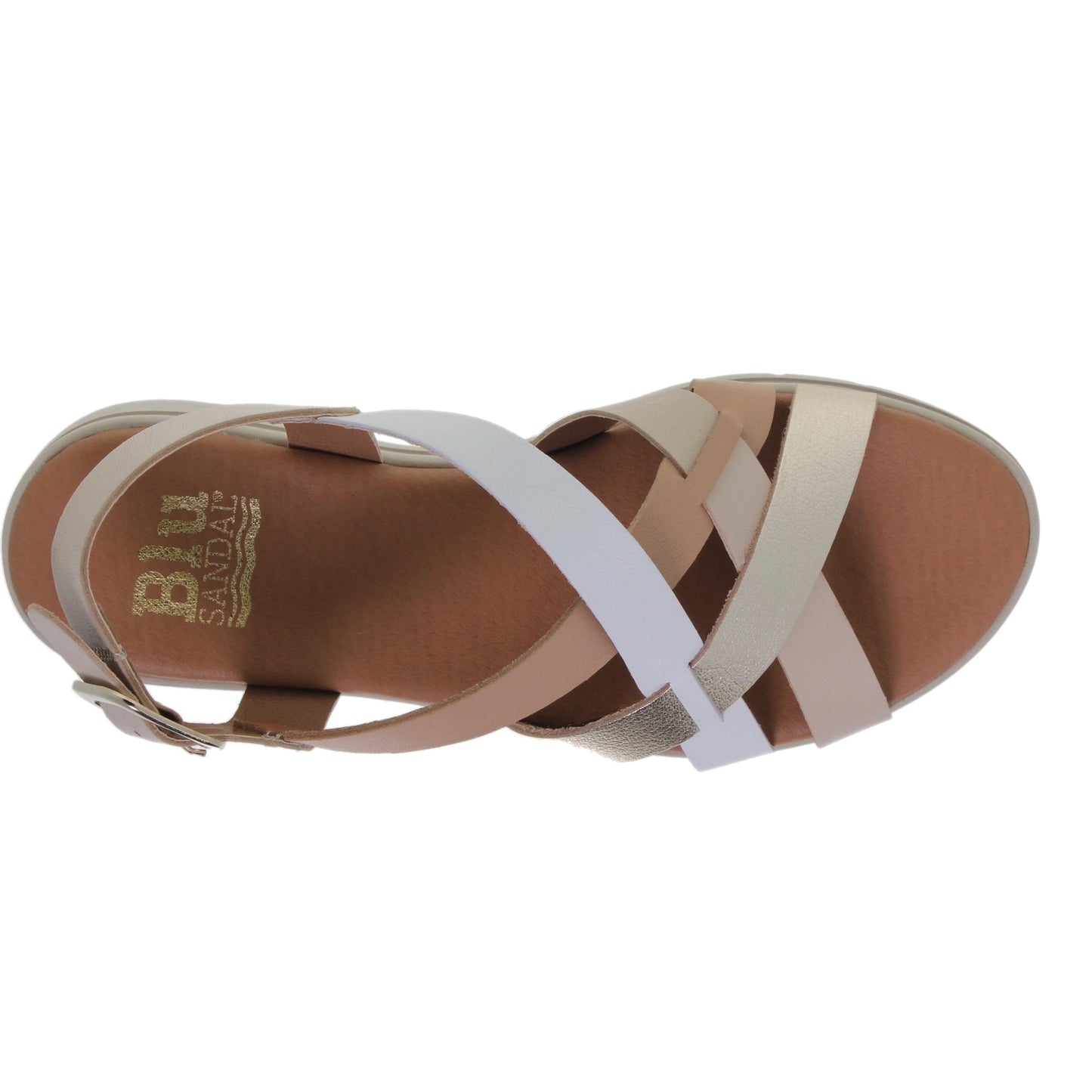 Sandalia Cuña Mujer piel Multicolor Lorena