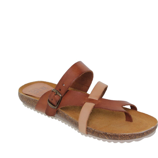 Sandalia plana mujer piel cuero Zircon