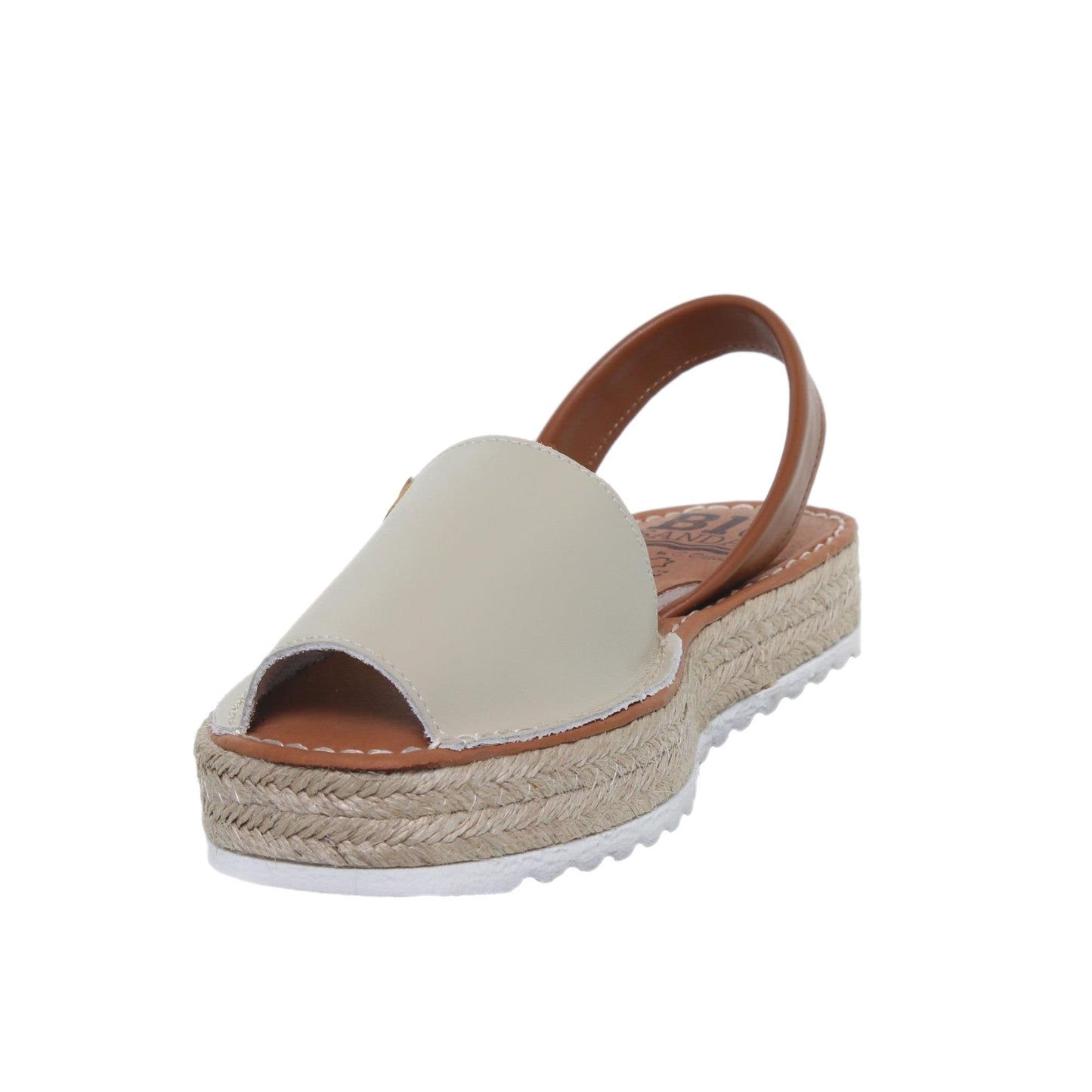Abarcas Sandalia menorquinas mujer piel Beig Ainara