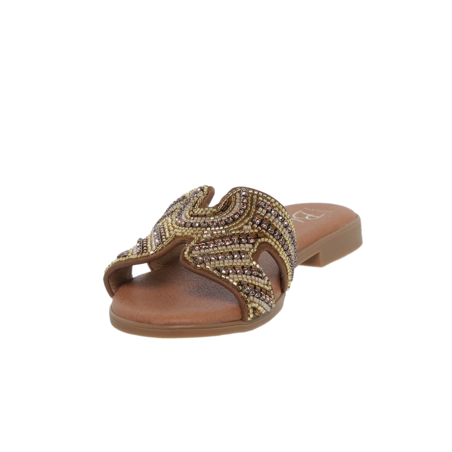 Sandalias planas mujer piel cuero Yanira