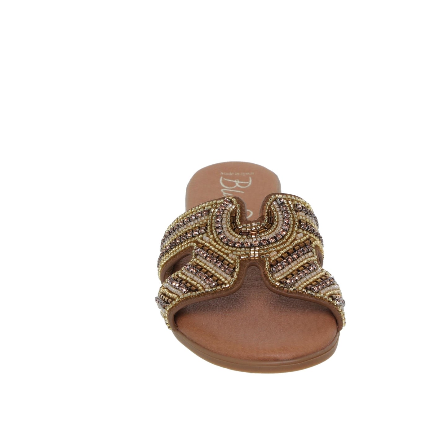 Sandalias planas mujer piel cuero Yanira