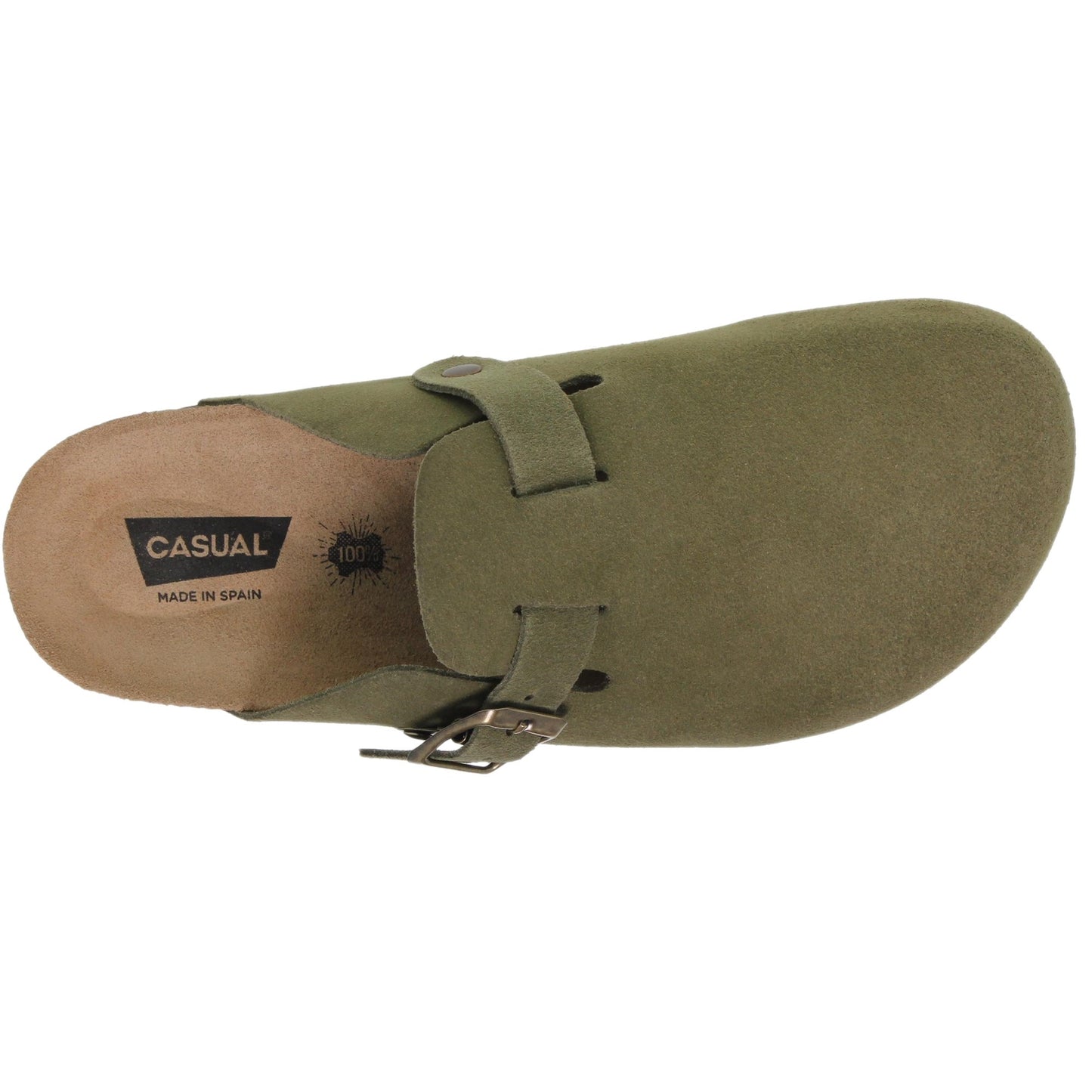 Sandalia Bio Mujer piel Kaki Dallas