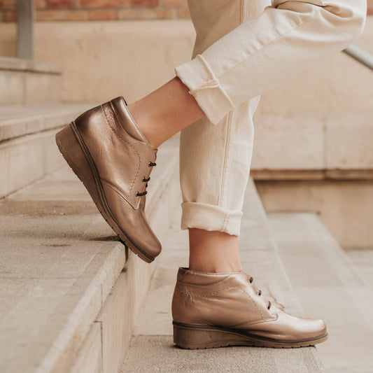 Botines Mujer Maya Metalizada