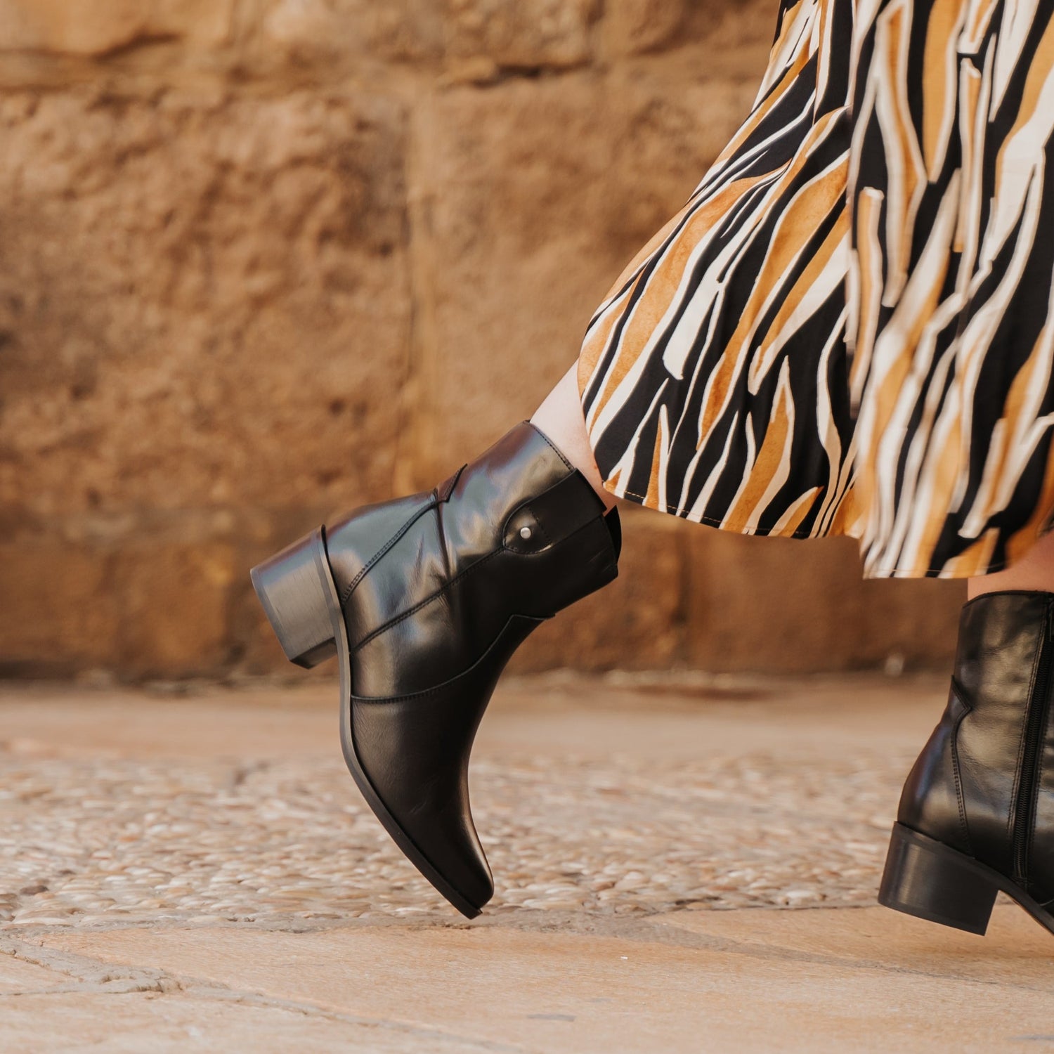 Botas cowboy top mujer negro