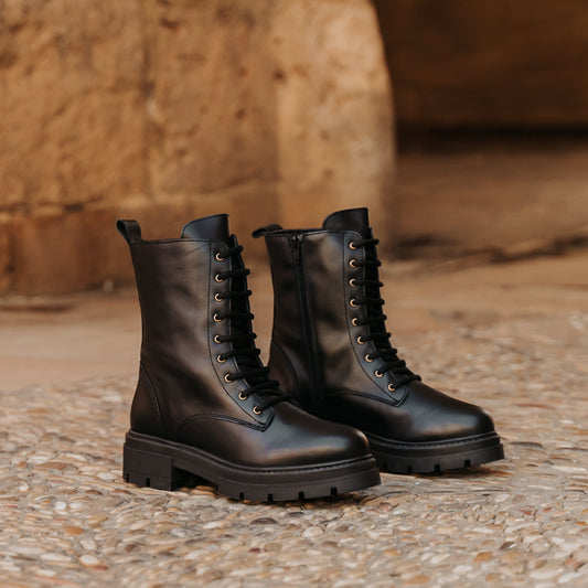 Botas Militares Mujer Susana Negro