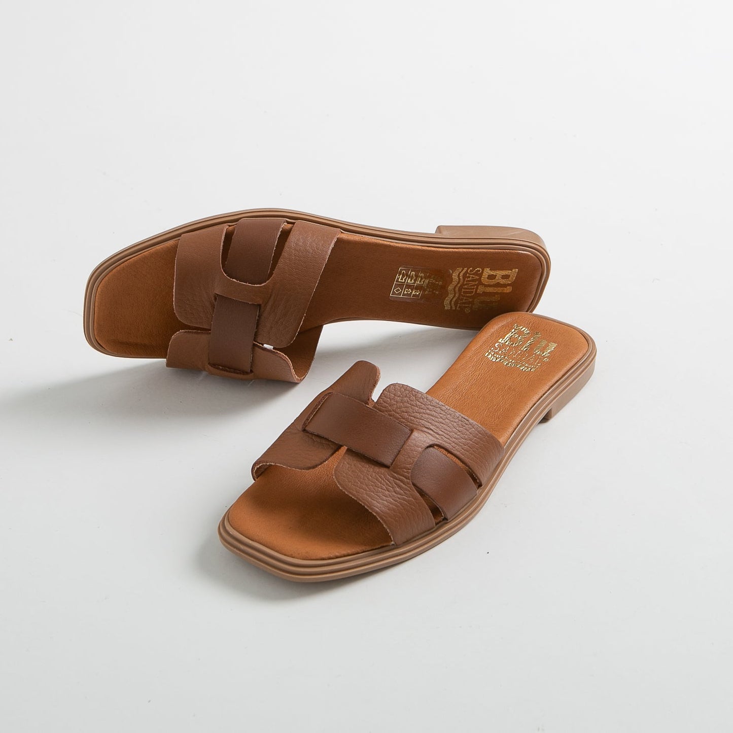 Sandalias planas mujer piel Cuero Tamara