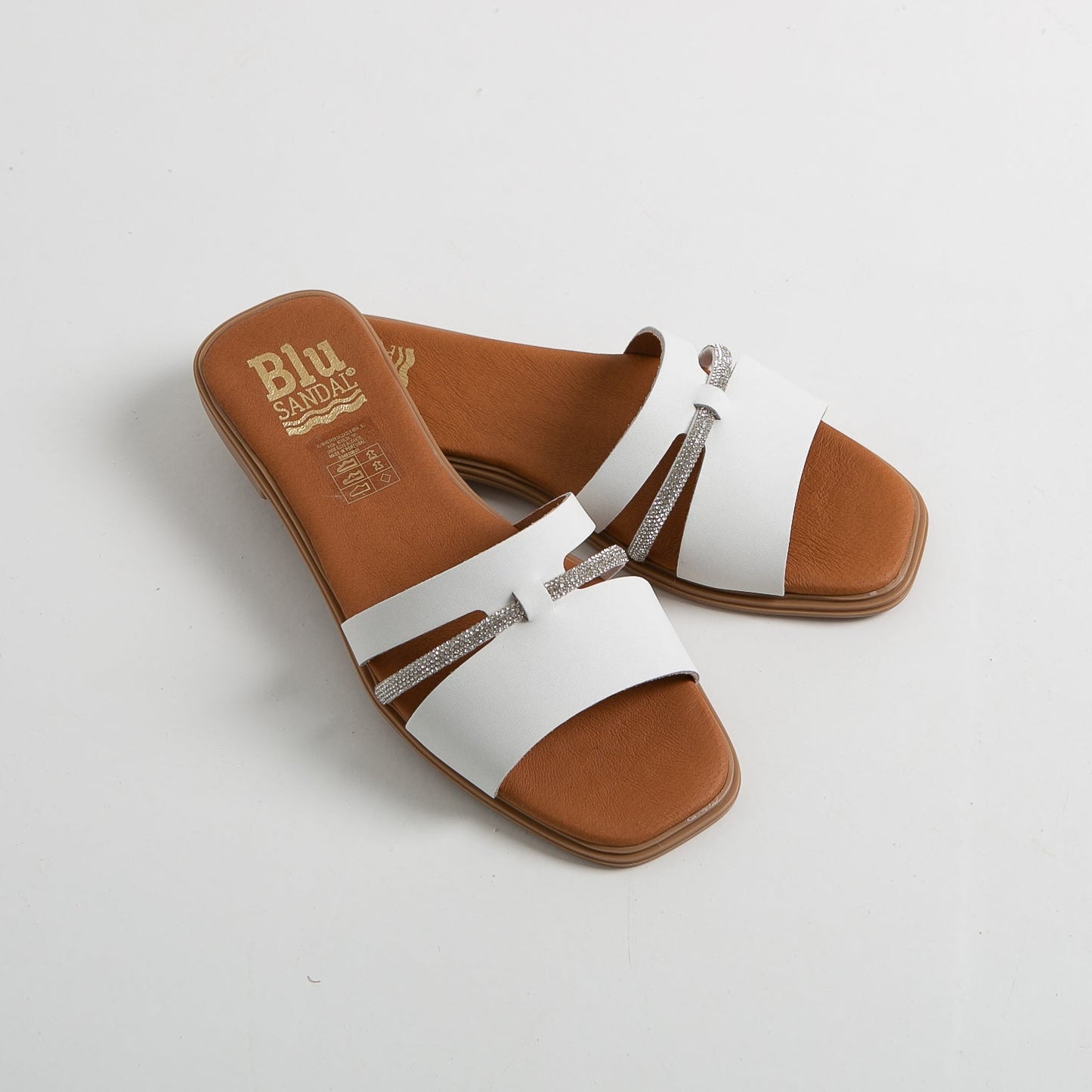 Sandalias planas mujer piel Blanco Chloe
