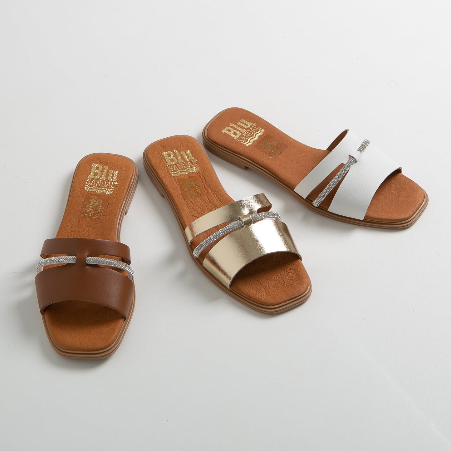 Sandalias planas mujer piel Cuero Chloe