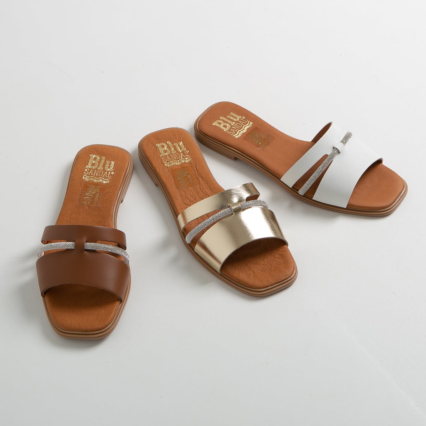 Sandalias planas mujer piel Blanco Chloe