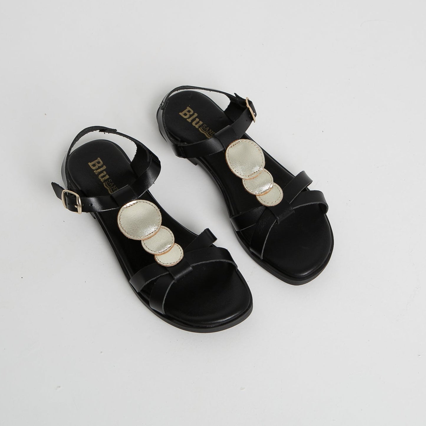 Sandalias planas mujer piel Negro Alma