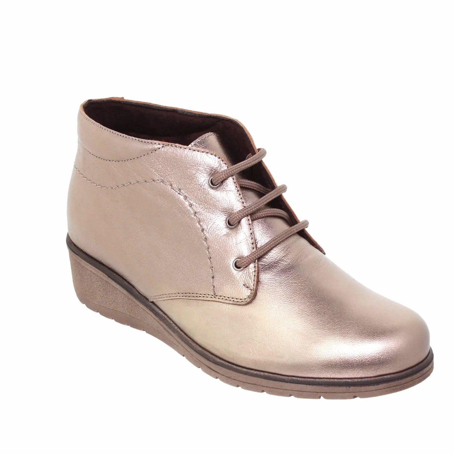 Botines Mujer Maya Metalizada- Platino