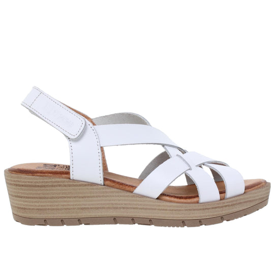 Sandalia Cuña Mujer piel Blanca Melissa