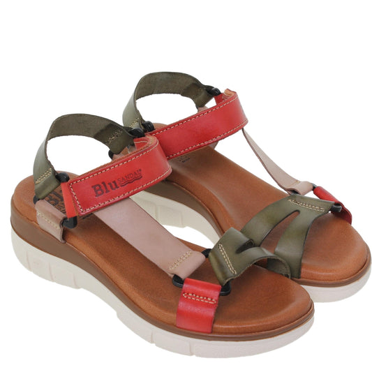 Sandalias deportivas Mujer piel Kaki Sport