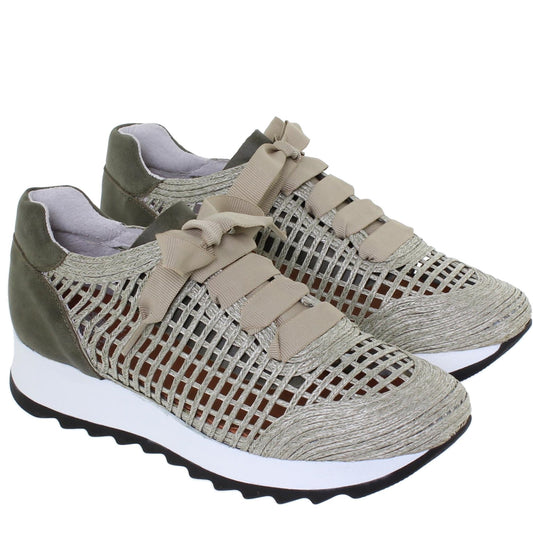 Sneakers Mujer Louisse Kaki